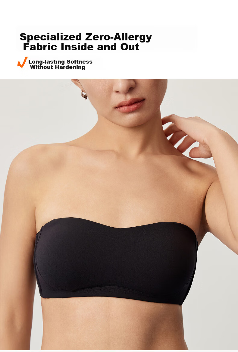 NEIWAI Orange Label Zero Sensitivity Strapless Anti-Slip Fixed Cup Bra Women's Soft Comfortable Durable Wireless Bra 4
