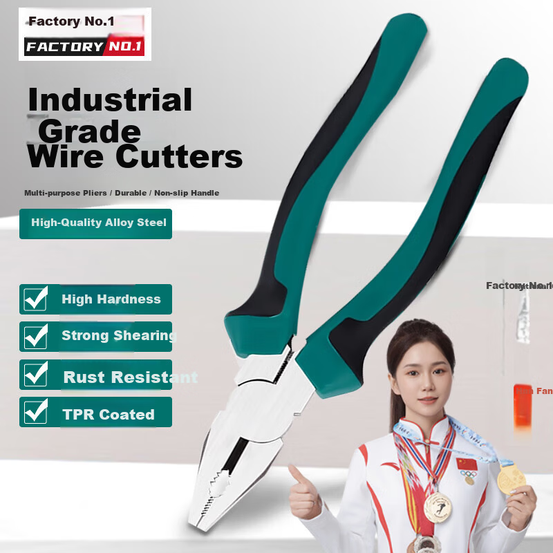 No.1 Factory 6-Inch Diagonal Cutting Pliers Electrician Pliers Household Industrial Grade Multi-Function Diagonal Pliers Model Cutting Pliers Wire Cutting Pliers Electrician Tool