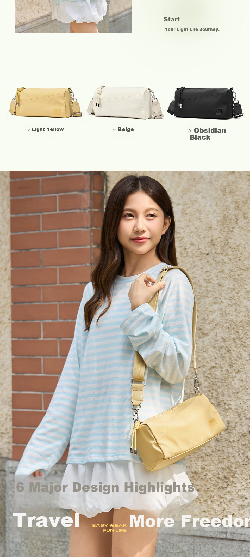 Hotwind Oxford Cloth Bag Women Lightweight Shoulder Crossbody Small Bag Sports Casual Large Capacity Birthday Gift for Girls 4