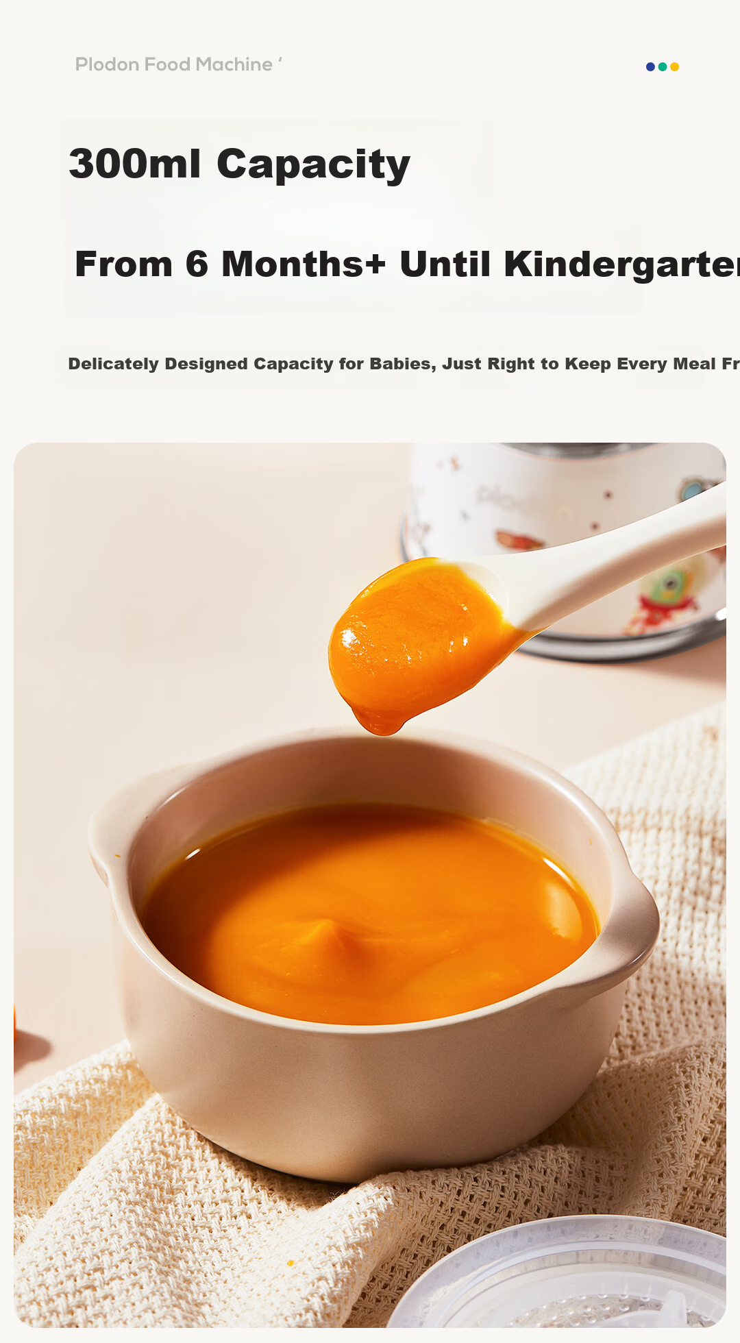 Pulidon Baby Food Processor Infant Puree Blender Food Preparation Tool [Single Speed] Ten Blades - Single Cup Single Blade 11