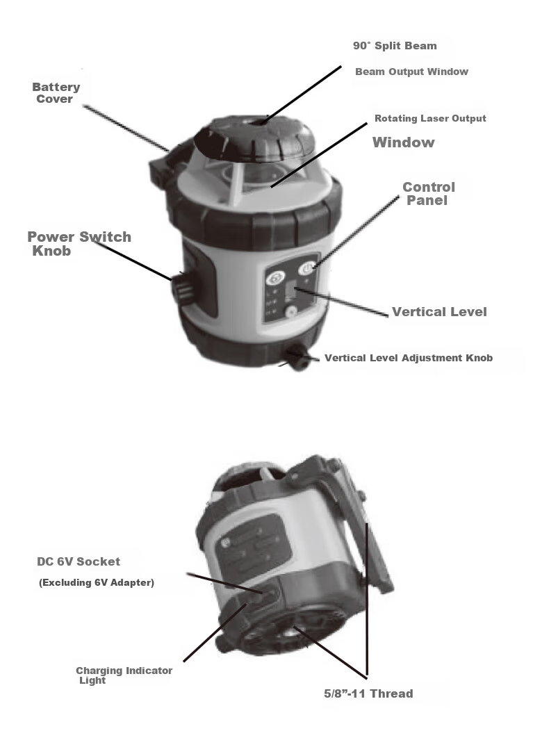 Laisai Laser 360° Rotating Laser Level Outdoor 300m Line Marker + Receiver LR515IIM Kit 4