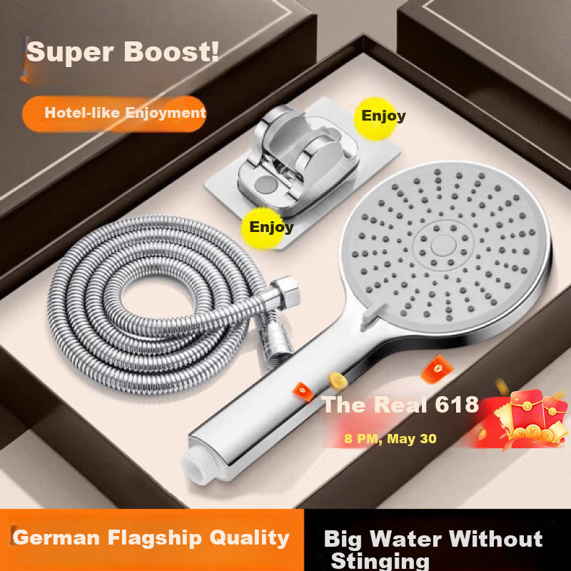 Baihan High-Pressure Shower Head Set with Powerful Water Flow, Filter, Multifunctional Handheld Bathroom Showerhead