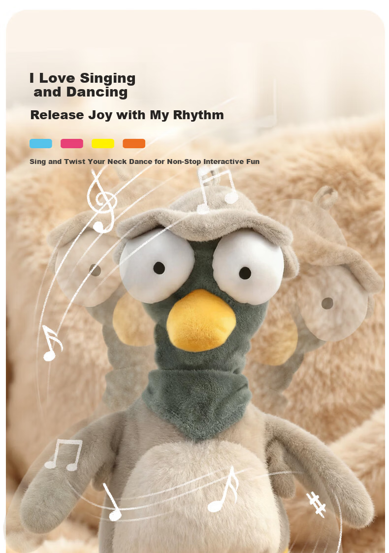 Beingmate Children's Plush Repeating Duck Toy Baby Meeting Gift Soothing Interactive Smart Kids Birthday Present 5