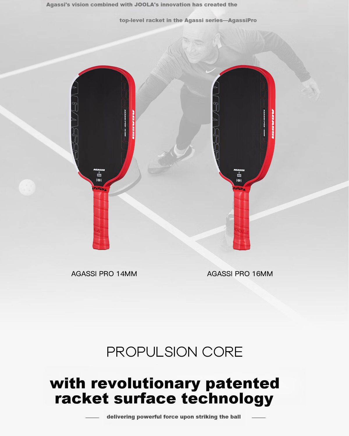 JOOLA Pro IV Carbon Fiber Dual Certified Professional Table Tennis Paddle Agassi 16mm Offensive Style 6