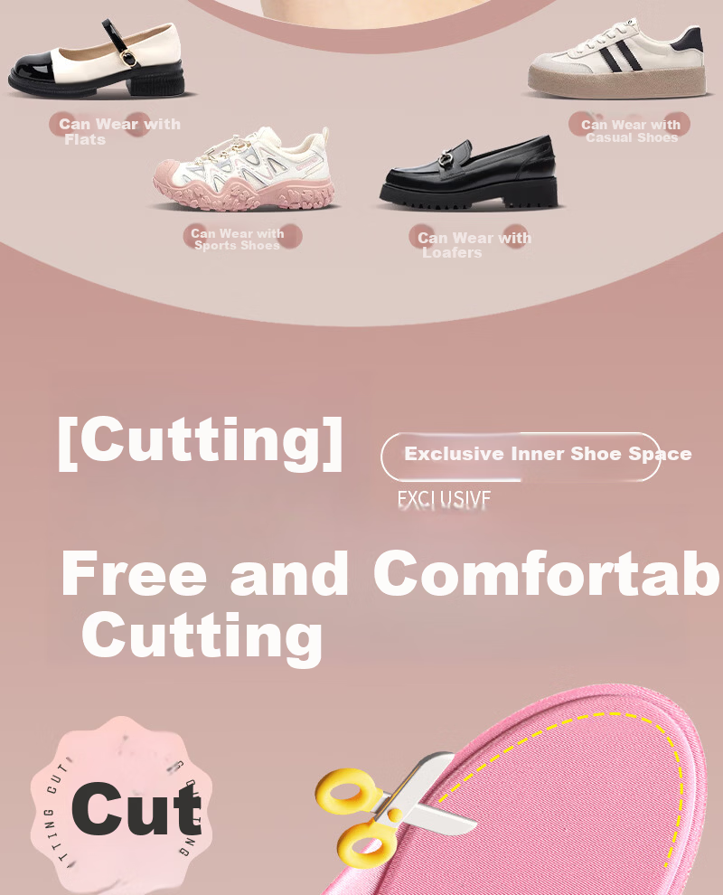 Energetic Rebound Women's Insoles Sweat-Absorbing Odor-Resistant Breathable Comfortable Long-Standing Soft Cushioned Anti-Foot Pain Military Training Size 35 17
