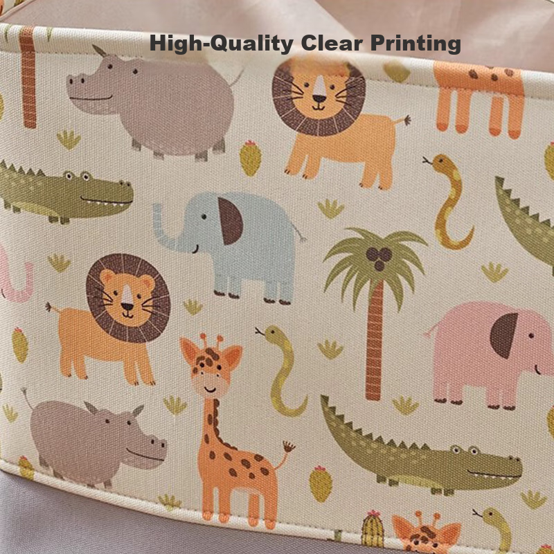 40,000 Kilometers Cartoon Fabric Toy Storage Box Large Thickened Foldable Children's Laundry Basket Baby Miscellaneous Storage Bin