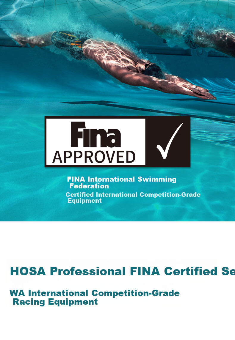 Hosa 【FINA Certified】 Boys' Swim Trunks Children's Youth Five-Point Professional Racing Swimwear Training Shorts 2