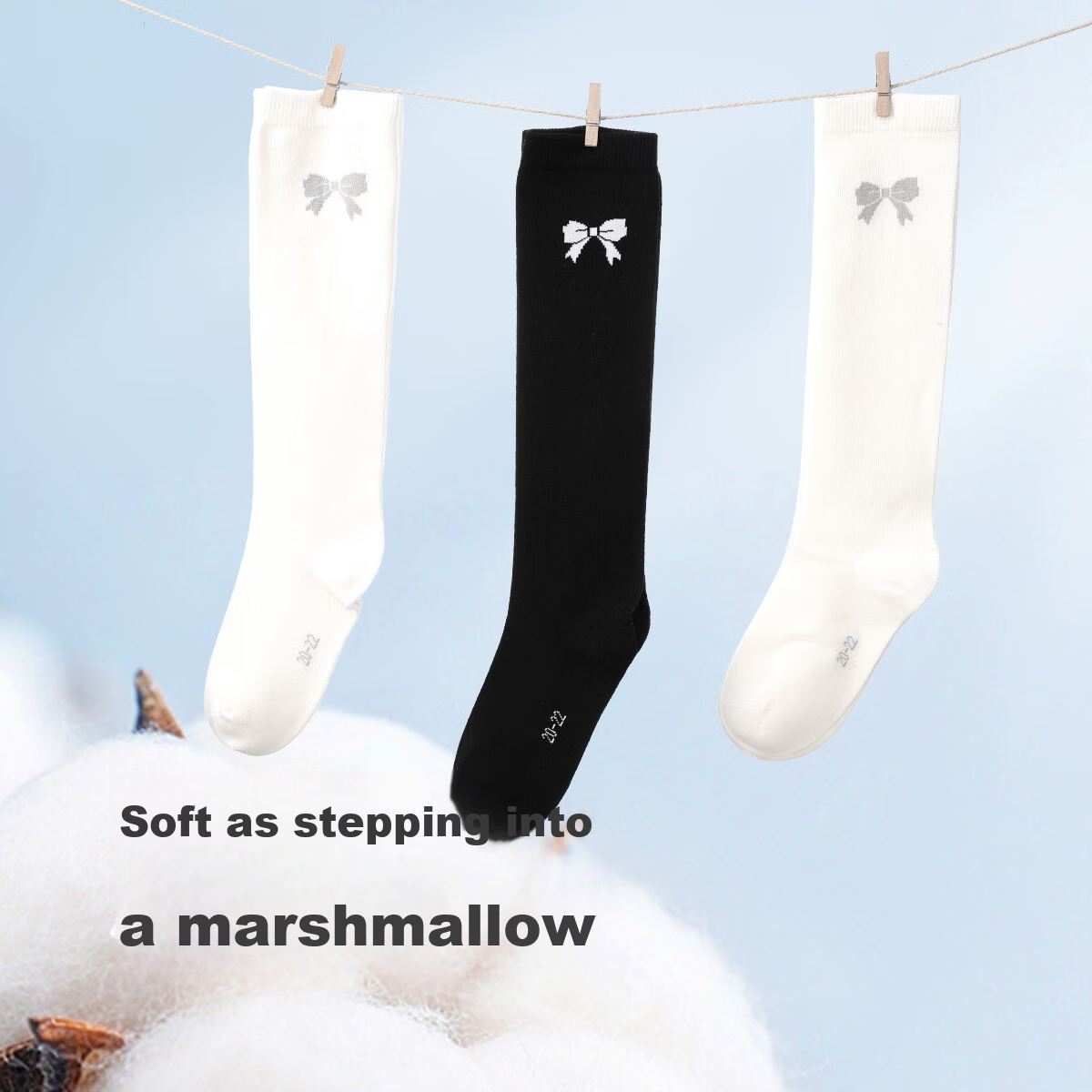 Jiusuiban Kids Knee-High Socks Girls Sports Cycling High Tube Socks School Style Versatile Simple Antibacterial Breathable Long Cotton Socks
