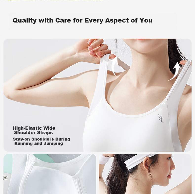 Meishianxuan Girls' Sports Shockproof Vest High Elasticity Underwear Cotton Bra for Junior and Senior High School Students 19