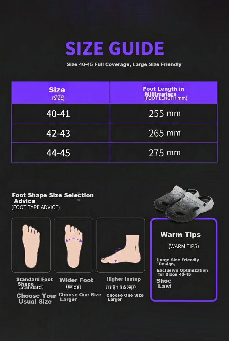 HIPANDA Men's Non-Slip EVA Hole Shoes Thick Sole Height Increasing Breathable Comfortable Open Toe Beach Driving Sandals 8