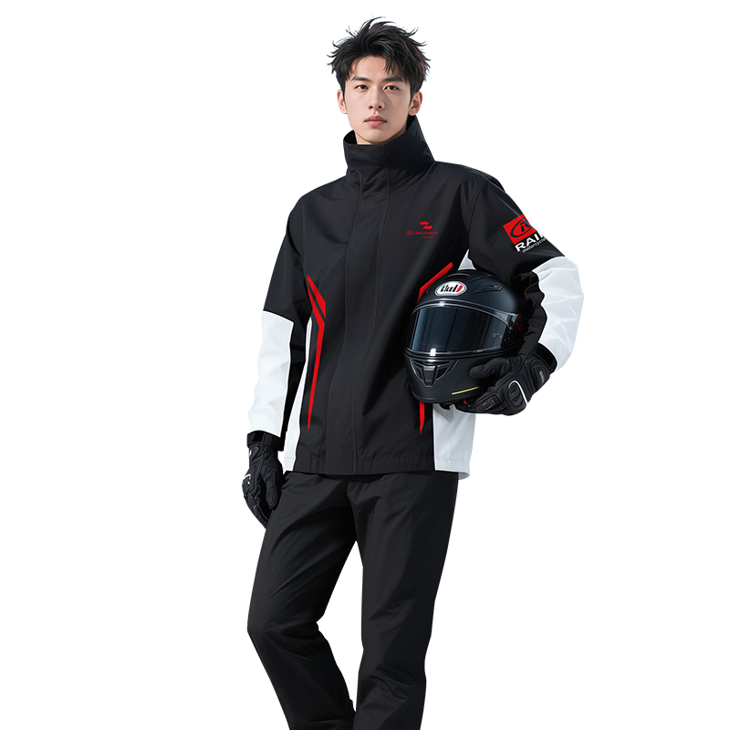 Zhengyu Motorcycle Raincoat and Rain Pants Set for Men, Adult Waterproof Split-Style Delivery Rider Cycling Gear