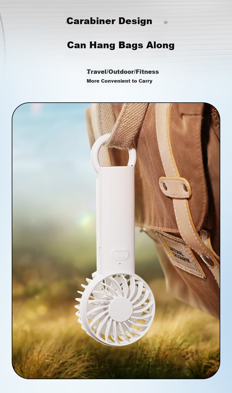 AIMIKU Handheld Portable Mini USB Rechargeable Quiet Small Fan for Students Summer Outdoor Classroom Girls Large Airflow Dawn Pink 10