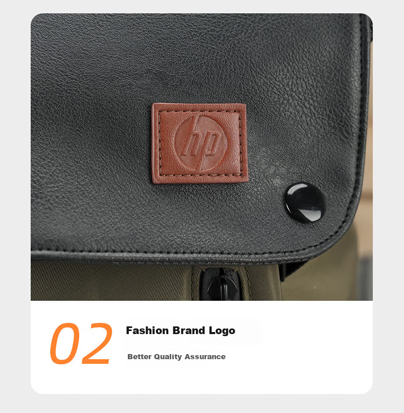 HP 16-inch Laptop Bag Casual Travel Hiking Backpack Large Capacity College School Backpack for Men and Women Dark Green 10