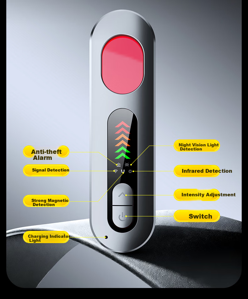 Zhiguozhe GPS Signal Detector Locator Hotel Camera Anti-Spy Detector Anti-Eavesdropping Detection Recording Device Vehicle Surveillance Investigation Hotel Use 45