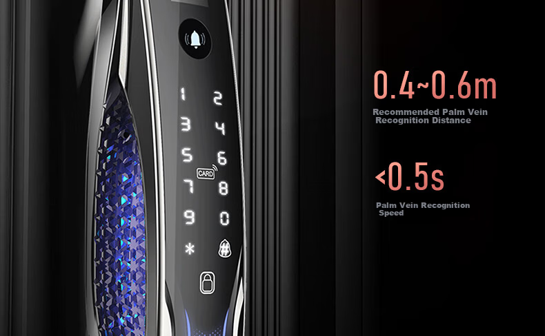 ALPHA AURORA Smart Door Lock P14FVM Upgraded Palm Vein Facial Recognition Password Lock with Free On-site Installation 16