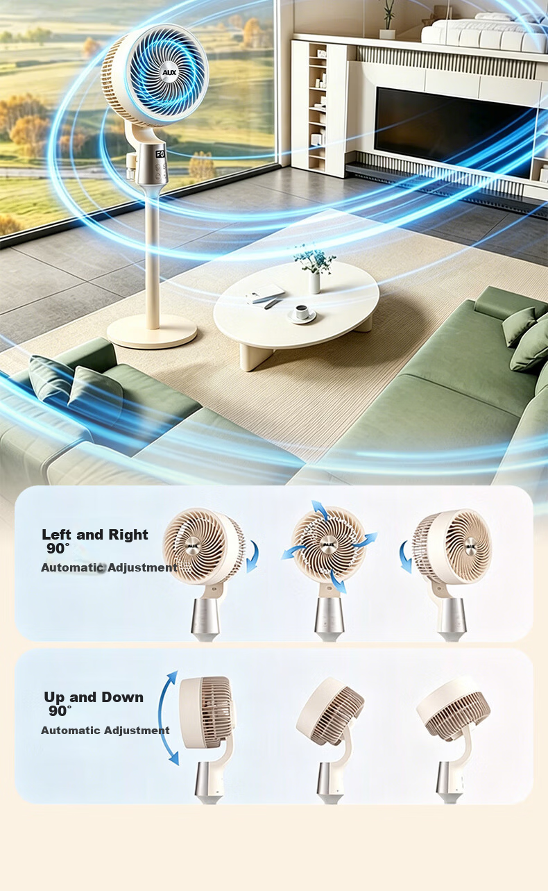 AUX Storm Mosquito Repellent Electric Fan High Wind Power Pedestal Air Circulation Fan Retractable Foldable Electric Fan Bedroom Home 2026 New Mosquito Repellent Fan Price Protection 618 8