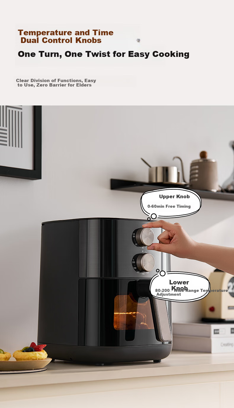 Midea Air Fryer Stainless Steel 0-Coating 2026 New Model【Price Guarantee 618】6.5L Large Capacity Home Air Fryer Steam Oven Combo Metal Interior KZE6559PRO 21