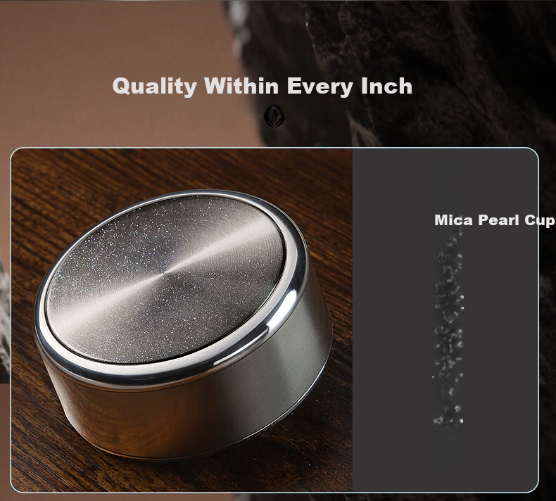 GEYA Antibacterial Titanium Double-Layer Glass Cup Men's Premium Glass Tea Cup Business Glass Water Cup Customizable 16
