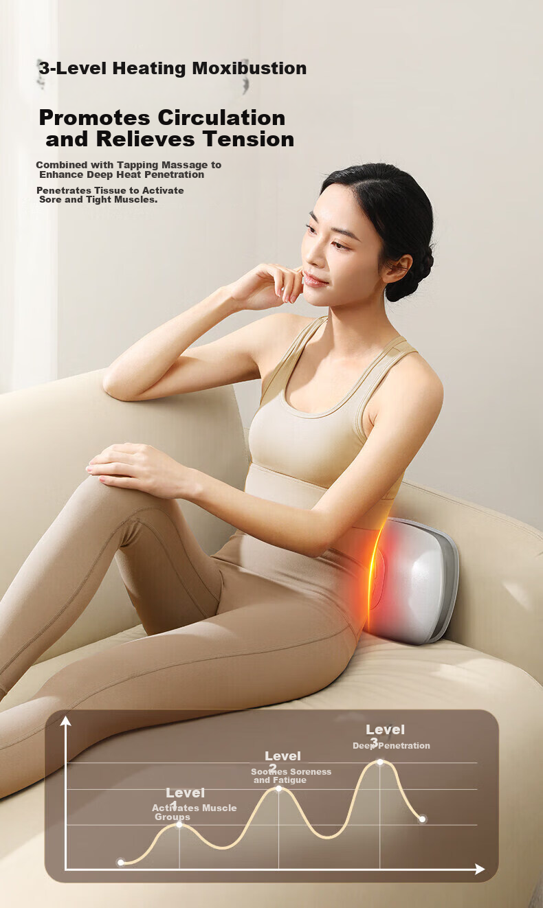 Ai Professor Full-Automatic Waist Massager Kneading Lumbar Support Spine Back Pulse Heat Vibration Relief for Lumbar Disc Herniation and Muscle Strain Gift for Parents Elderly Men and Women 10
