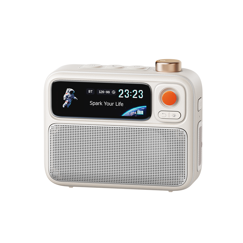 Divoom FlowToo Bluetooth Speaker White Noise Pixel Screen Desktop Mini Speaker 2026 Bass Subwoofer Music Player Sleep Sound Machine Gift for Girls Teens Graduation