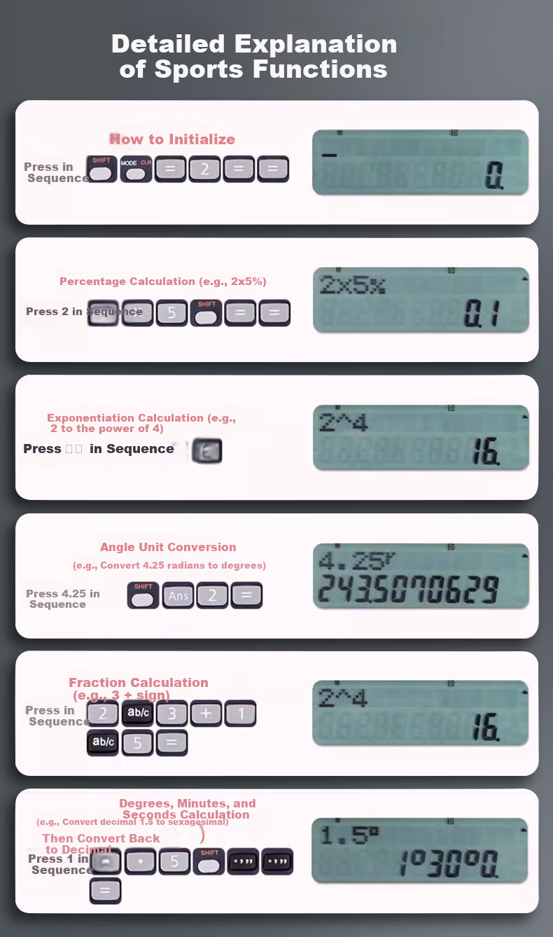 TRUECOLOR Scientific Calculator Multifunctional Financial Accounting Calculator for Students White Single Pack 3