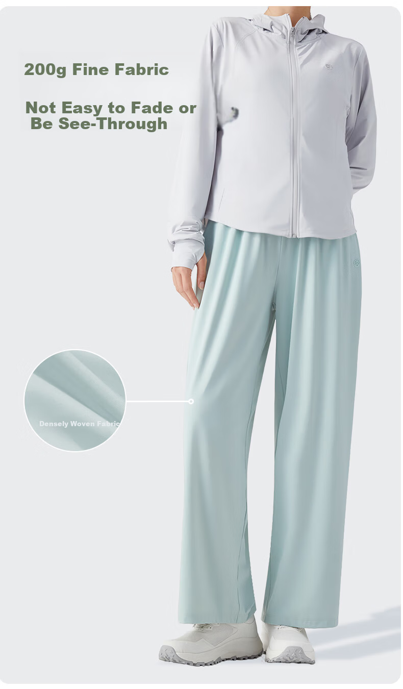 TECTOP Casual Pants Lightweight Outdoor Loose Breathable Solid Color Long Pants 2422138ZZ Women's Pink XL 12