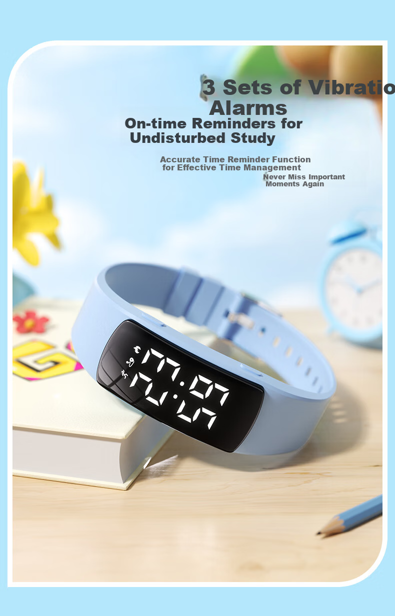 Koshi Student Sports Wristband Watch for Boys with Vibration Alarm Smart Waterproof Swimming Electronic Watch for High School and Middle School Students 5