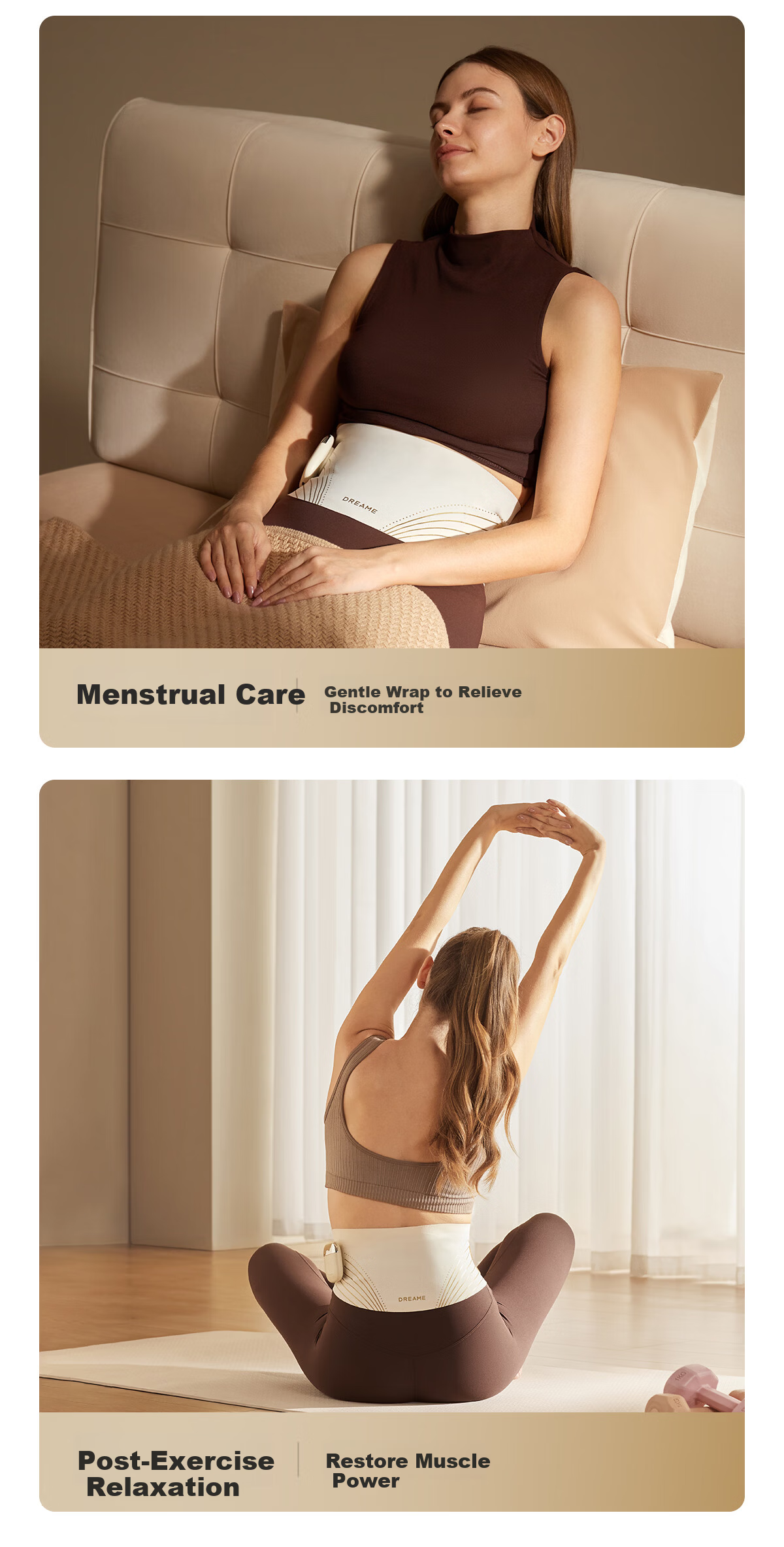 Dreame Warm Palace Waist Belt Menstrual Pain Relief Massager D30 Heat Therapy Abdominal Warmer Waist Support Heating Pad Gift for Boyfriend and Girlfriend Birthday 16