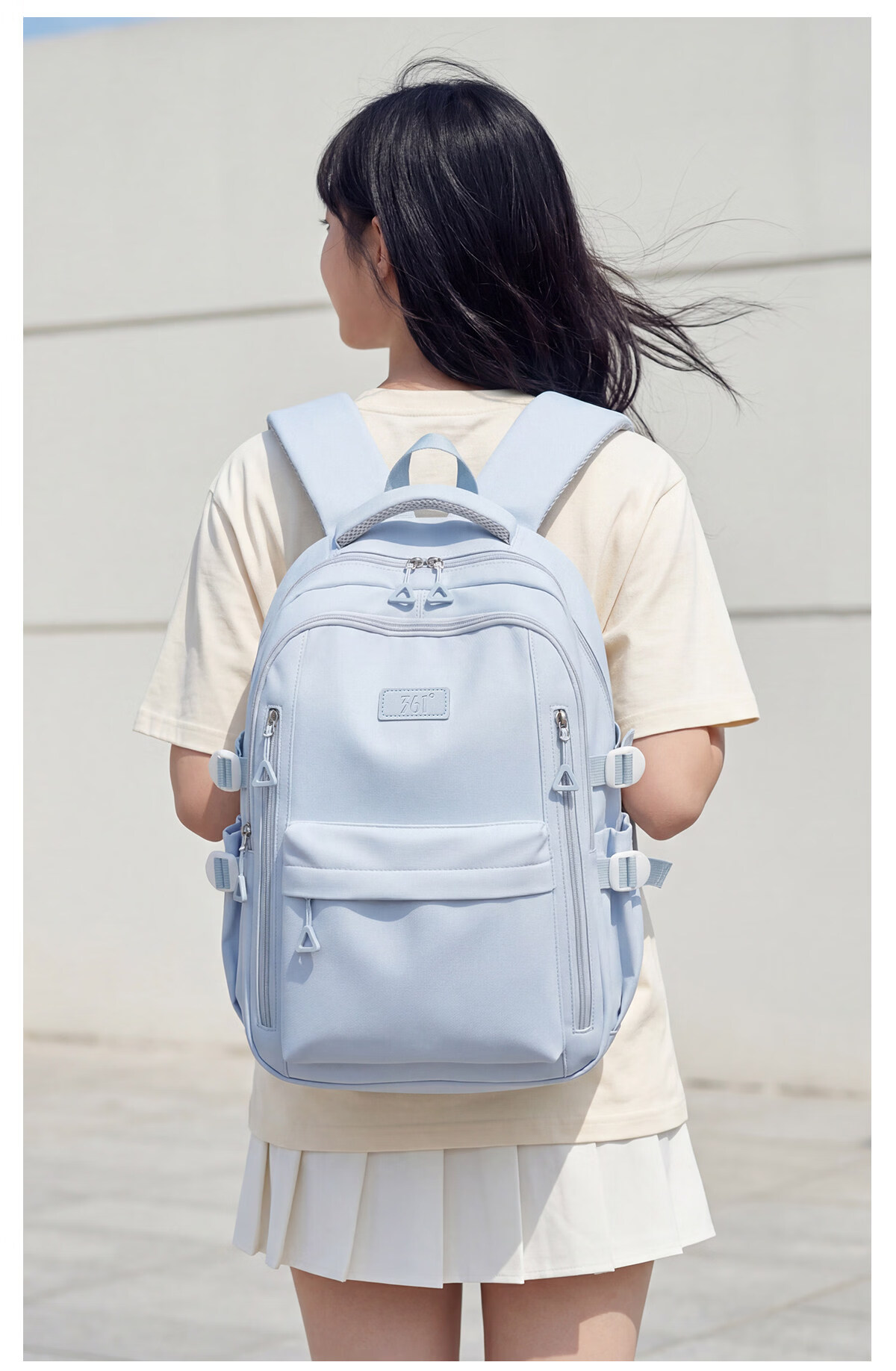 361° Women's Backpack High-Value College Student Bag 2026 New Simple Lightweight Large Capacity School Backpack for High School and Middle School Students 17