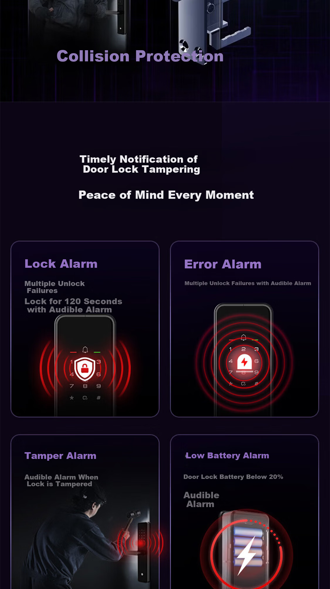 KAADAS Smart Door Lock Face Recognition Peephole Surveillance Camera Fingerprint Home Security Smart Lock Q6 FV Upgrade Model 11