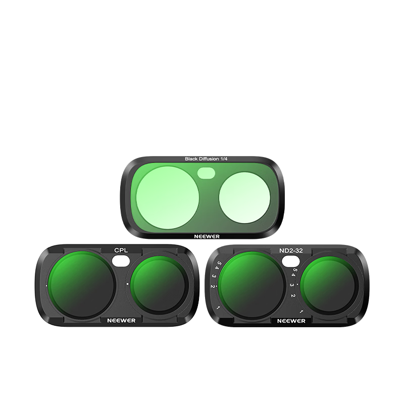 NEEWER Magnetic Quick Release Filter Kit for Insta360 Luna Ultra Camera ND2-32 + 1/4 Black Soft + CPL UV Protection ND Neutral Density CPL Polarizing Lens