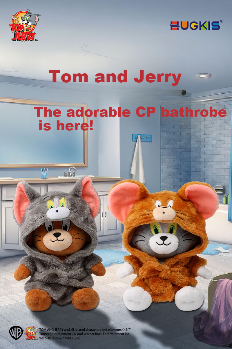 Haoqile Tom and Jerry Bathrobe Tom Cat 20cm Plush Toy Gift Doll Comfort Toy Pillow 1