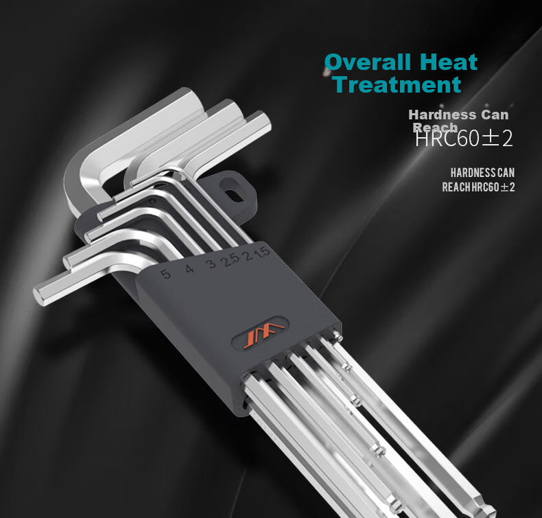 Jimmy Home Hex Key Set Hardened S2 Material 9-Piece Ball-End Fully Heat-Treated Hex Wrench JM-G1309N 4