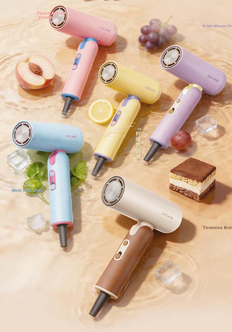 Dreame Grape Mousse Purple P10 Cake Macaron Gift Box High-Speed Foldable Hair Dryer Gift 3