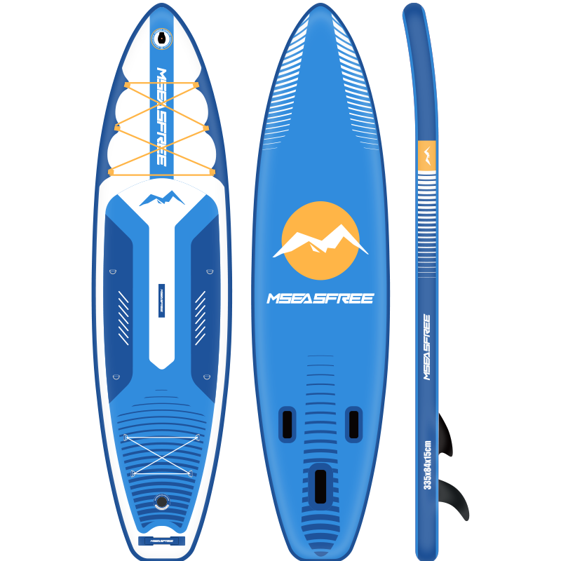 MSEASFREE Paddleboard Surfing Paddleboard Fishing Yoga Stand-Up SUP Lake Blue 2.0 [New]