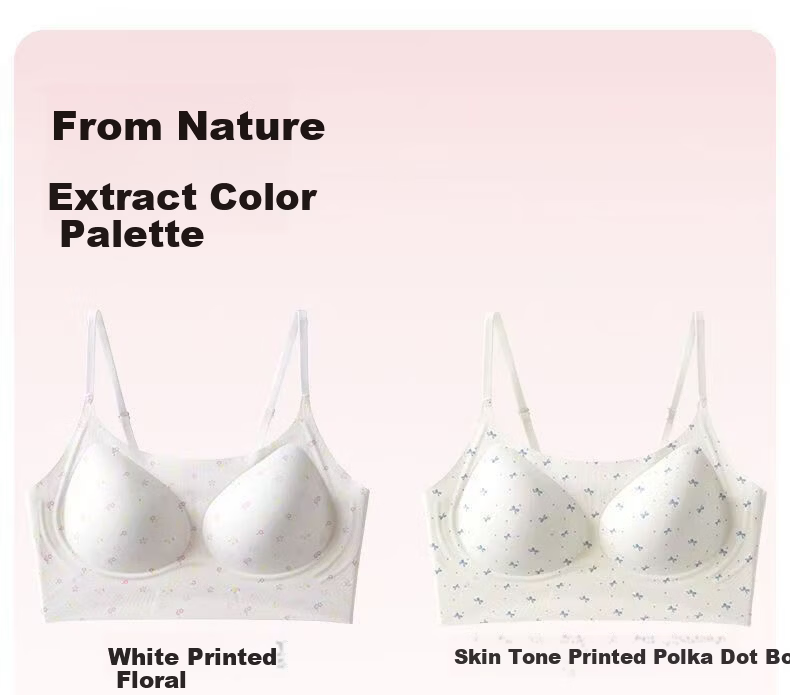 Meishianxuan High School Girls Shaping Bra Youth Development Thin Strap Three-Stage Printed Underwear for Junior High Students 22