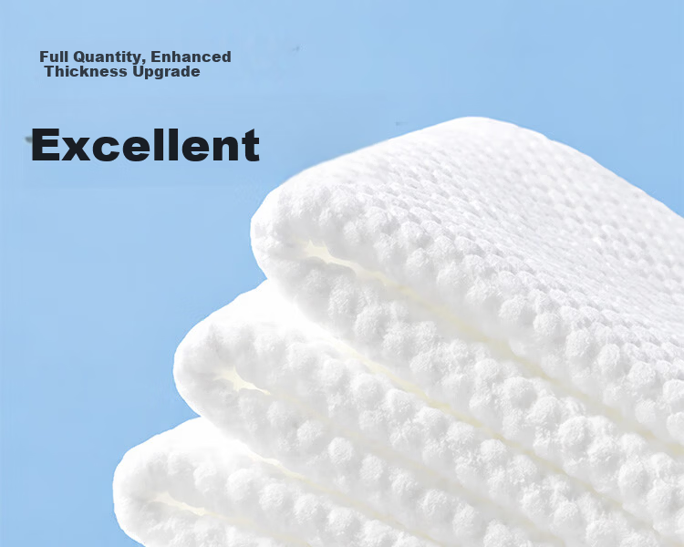 CCOKIO Japan Premium 100% Cotton Facial Towels Large Thickened Dual-Use Dry and Wet Baby Disposable Pull-Out 80 Sheets 6