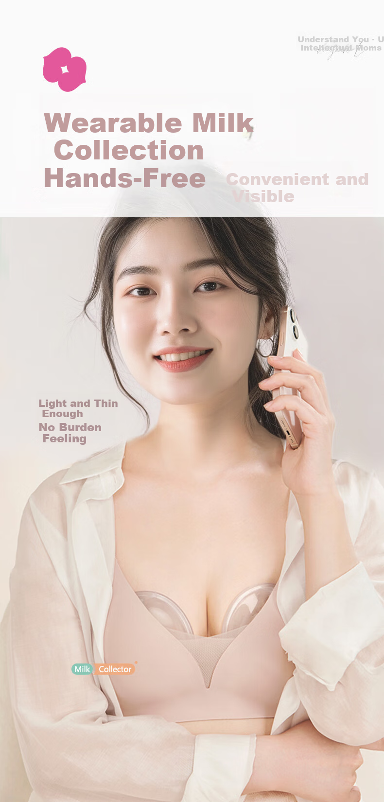 MyCarol Wearable Hands-Free Manual Breast Milk Collector Shield Leak-Proof Single Unit BP-A13 7