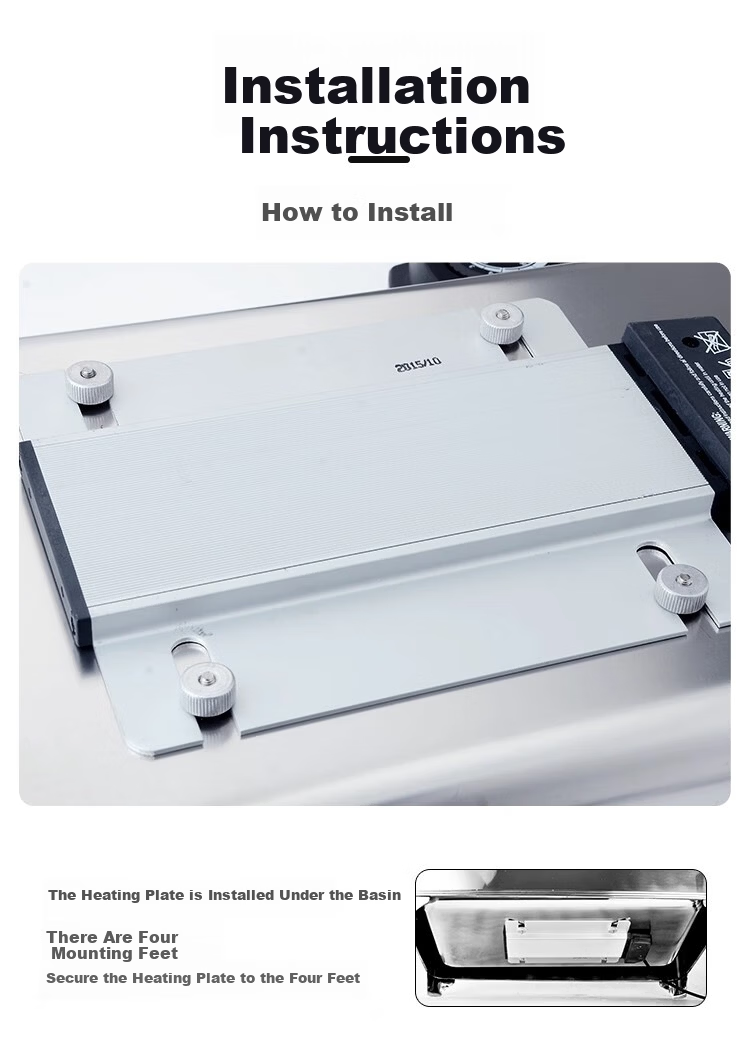 Jingqingfu Electric Buffet Warmer Plate Square Self-Service Buffet Stove Heating Plate with Adjustable Temperature Control Jingcang 9