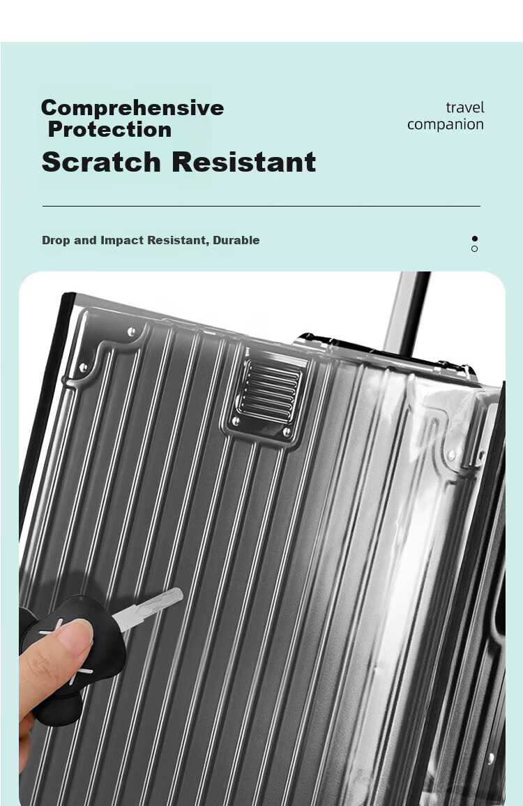 Liomirror Luggage Cover Thickened Wear-Resistant Water-Repellent Suitcase Protective Dust Cover 20 Inch 4