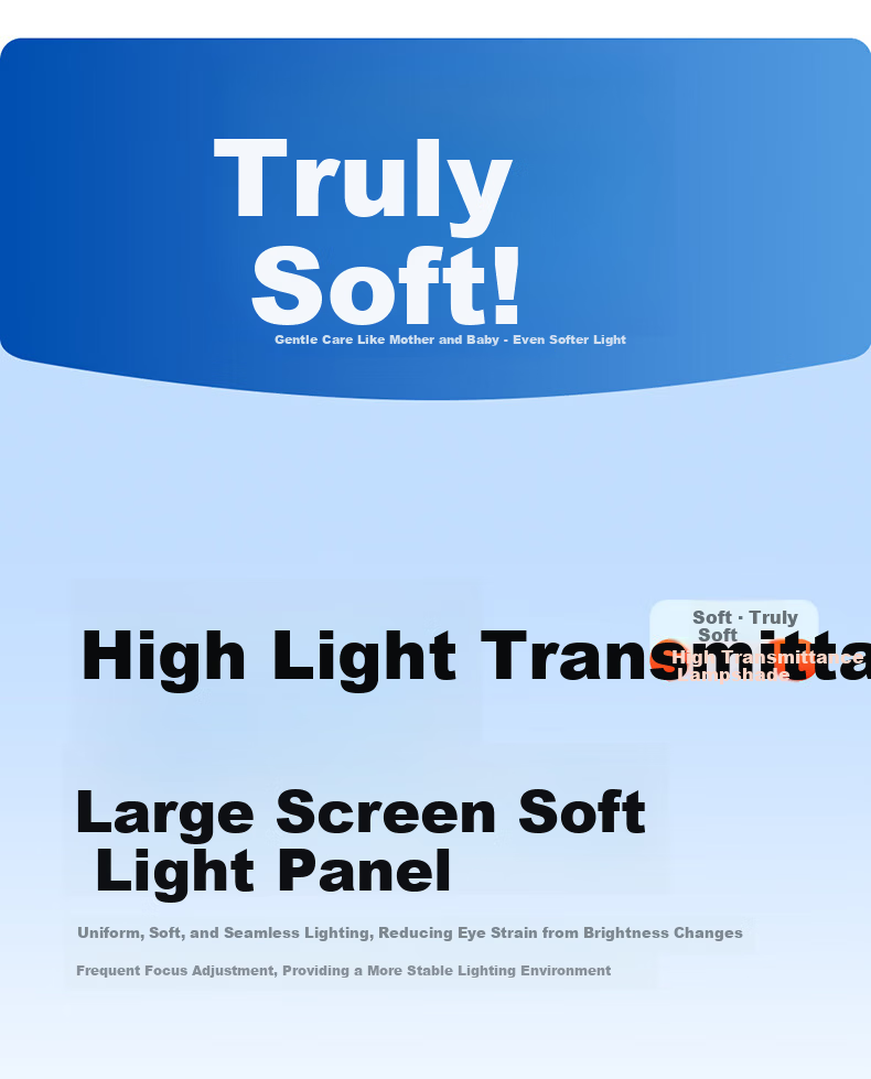 HP Pure Eye Protection Ceiling Light for Bedroom Study Children's Room High Brightness Side Emission Modern Simple Zhongshan Lighting Morning Light 14