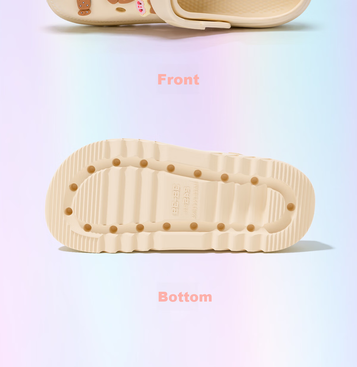 Runrou Women's Summer 2026 New Thick Sole Height Increasing Outdoor Beach Shoes Non-Slip Soft Sole Closed-Toe Sandals 17