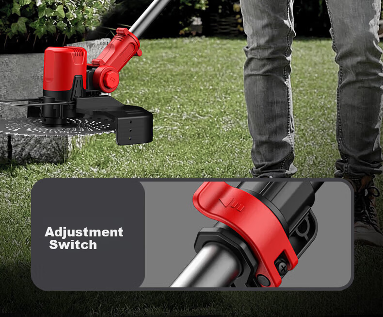 DELIXI Electric Cordless Lawn Mower Rechargeable Multifunctional Grass Trimmer Lithium Battery Grass Cutter for Home Use 13