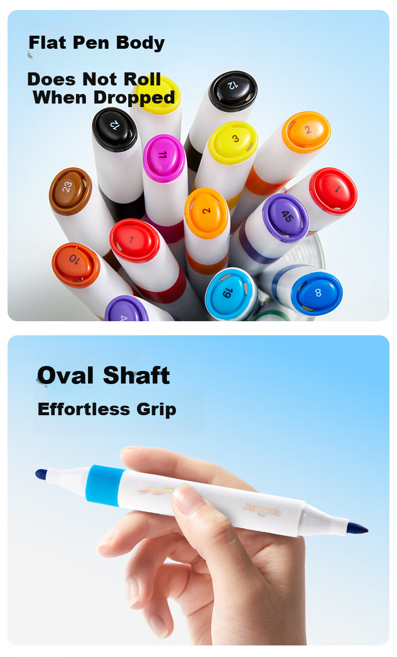 Melo Childhood Kids Double-Ended Erasable Water-Based Whiteboard Markers 12 Colors Educational Drawing Pens for Kindergarten Students Home Doodling 22