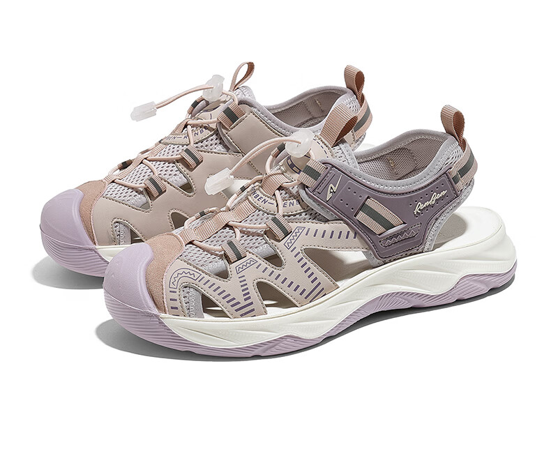 Renben Open-Toe Sandals Women 2026 Summer New Outdoor Sports Breathable Casual Beach Shoes Women Coffee Beige Size 36 15