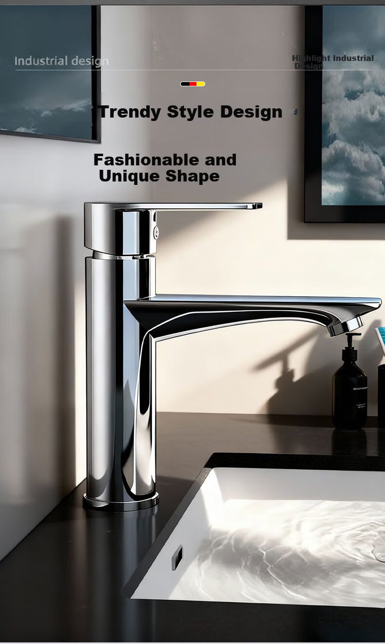 HOMK German Bathroom Sink Faucet Washbasin Tap Basin Faucet for Washroom 3