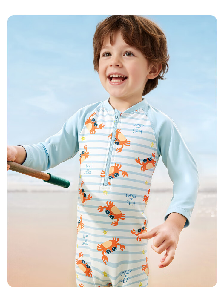 Balabala Kids Swimwear Boys Girls Baby 2026 Summer New Two-Piece Sunscreen Chlorine-Resistant Cartoon Swimsuit Set 26