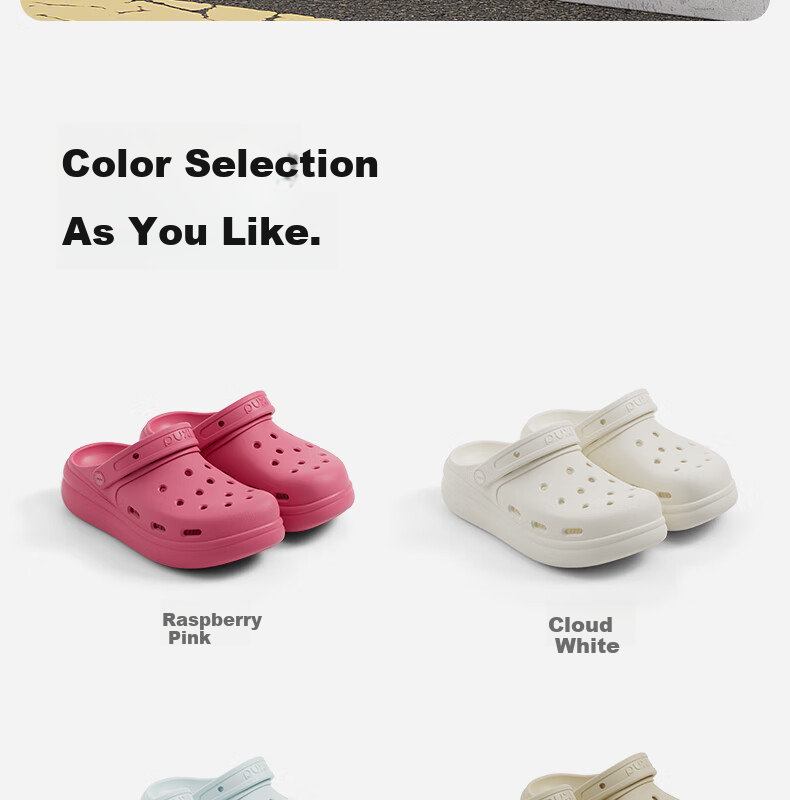 Puxi Cloud Hollow Shoes Women's Summer Outdoor 2026 New Breathable Soft Sole Sandals Unisex Light Sand Color Size 35-36 4