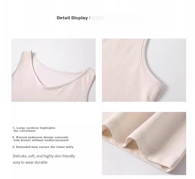 Langsha Cooling Snowflake Cotton Women's Vest Spring Loose Fit Side Coverage Camisole Sleeveless Casual Lazy Style Top 8