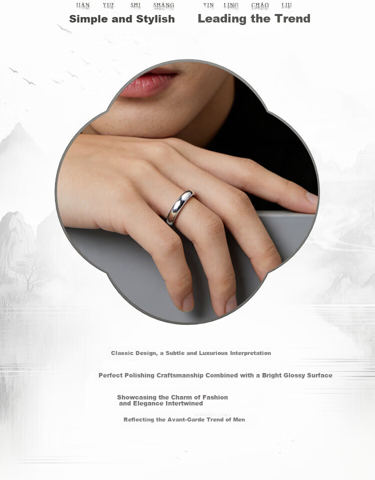 Sino Gem Simple Polished Plain Silver Toe Ring Men's Adjustable Ring Graduation Gift for Boyfriend 2
